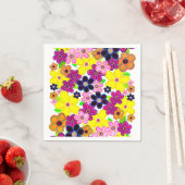 ブライト抽象芸術フラワーアート スタンダードカクテルナプキン (インサイチュ)