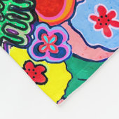 ブライト抽象芸術フラワーアート フリースブランケット (角)