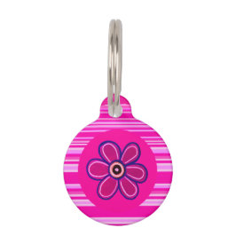 ブライト抽象芸術フラワーアート ペット　ネームタグ