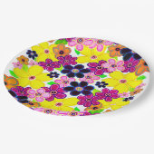 ブライト抽象芸術フラワーアート ペーパープレート (アングル)