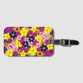 ブライト抽象芸術フラワーアート ラゲッジタグ (正面横)
