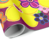 ブライト抽象芸術フラワーアート ラッピングペーパー (ロールコーナー)