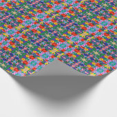 ブライト抽象芸術フラワーアート ラッピングペーパー (角)