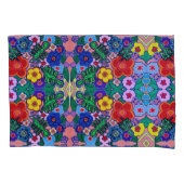 ブライト抽象芸術フラワーアート 枕カバー (正面)