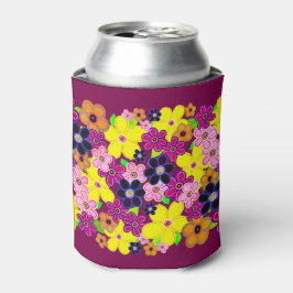 ブライト抽象芸術フラワーアート 缶クーラー