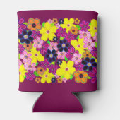 ブライト抽象芸術フラワーアート 缶クーラー (裏面)