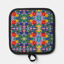 ブライト抽象芸術フラワーアート 鍋敷き