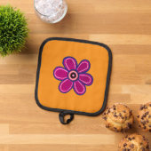 ブライト抽象芸術フラワーアート 鍋敷き (トップダウン)