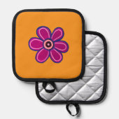 ブライト抽象芸術フラワーアート 鍋敷き (正面/裏面)