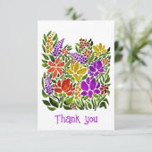 ブライト抽象芸術フローラフラットサンキューカード サンキューカード (スタンド正面)