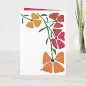 ブライト新しいフローラ女性ハッピーバースデー カード (裏面)