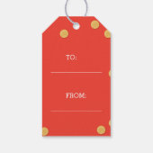 ブライト日編集可能カラーホリデーギフトラベル ギフトタグ (裏面)