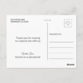 ブライト明るい赤紫色金ゴールドフローラサンキューポストカード ポストカード (裏面)