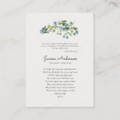 ブライト春の花カトリック葬儀祈りの言葉カード プレイスカード (裏面)