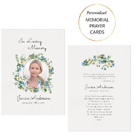 ブライト春の花カトリック葬儀祈りの言葉カード プレイスカード