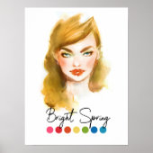 ブライト春型季節色解析アート ポスター (正面)