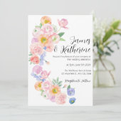 ブライト春水彩フローラ結婚式招待状 招待状 (スタンド正面)