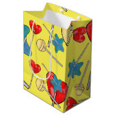 ブライト棒つきキャンデーハートキャンディスウィートスターラブ ミディアムペーパーバッグ (正面アングル)