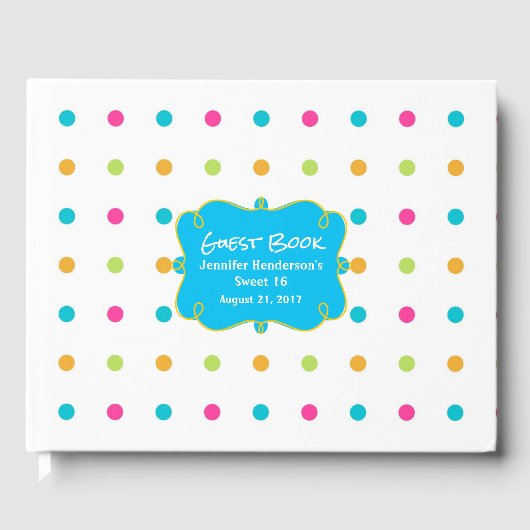 ブライト水玉模様スペシャルタイムズゲストブック ゲストブック (正面)