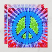 ブライト絞り染めピースサイン招待状 招待状 (正面/裏面)