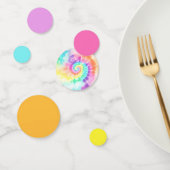 ブライト絞り染めレインボーヒッピー誕生日テーブル コンフェッティ (グループ)