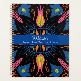 ブライト花模様先生スクールホームスクール プランナー手帳