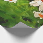 ブライト芸術的ホワカラフルイトガーデンデイジーv4b ラッピングペーパー (角)