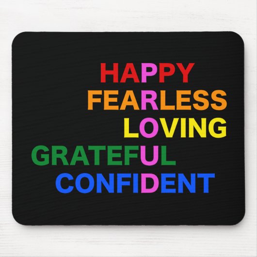 ブライト誇りを持ったブラックマウスパッド マウスパッド (正面)