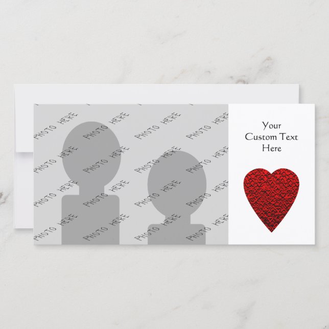 ブライト赤いハート写真。 (正面)