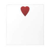 ブライト赤いハート写真。 ノートパッド (正面)