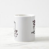 ブライト赤いハートBFFフレンドシップ最高のフリーズ コーヒーマグカップ (中央)