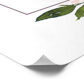 ブライト赤面ブルゴーニュフローラブライダルシャワー歓迎 ポスター (角)