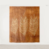 ブライト銅ルックパーム離れスケッチタペストリー タペストリー (正面)