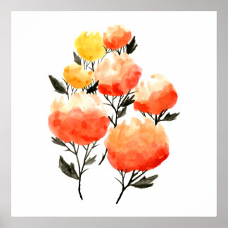 ブライト開花アートポスター ポスター