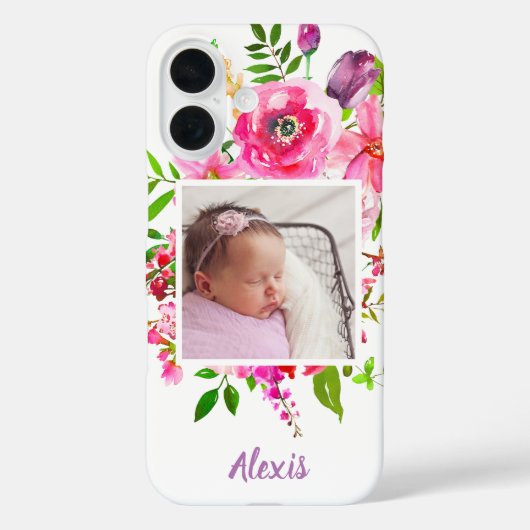 ブライト開花カスタムフォトモノグラム Case-Mate iPhoneケース (裏面)