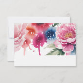 ブライト開花結婚ブロッサムのQRコードRSVPカード 出欠カード (裏面)