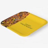 ブライト離れ金ゴールド感謝祭の友情 ペーパープレート (傾斜あり)