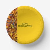 ブライト離れ金ゴールド感謝祭の友情 ペーパーボウル (正面)