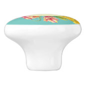 ブライト鮮やか春の花リースイラストレーション セラミックノブ (側面)