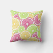 ブライト&おもしろいシトラスポップ・アートのサマー装飾用クッション クッション (裏面)