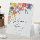 ブライト&おもしろいチューリップブライダルシャワー 台座サイン (インサイチュ)