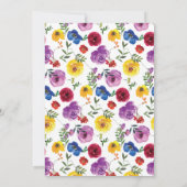 ブライト&はっきりしたフローラリース40th誕生日パーティー 招待状 (裏面)