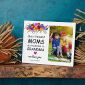 ブライト&はっきりした花模様「おばあちゃんに昇進」写真 フォトプラーク (側面)