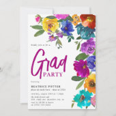 ブライト&ウォーはっきりしたタカラーフローラ卒業パーティー 招待状 (正面)