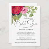 ブライト&カラフルフローラガーデンブライダルシャワー 招待状 (正面/裏面)