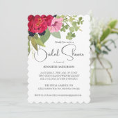 ブライト&カラフルフローラガーデンブライダルシャワー 招待状 (スタンド正面)