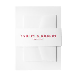 ブライト&カラフルフローラ新しいピンク結婚ズ 招待状ベリーバンド