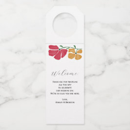 ブライト&カラフルホテルゲスト結婚ズウェルカム ボトルネックタグ