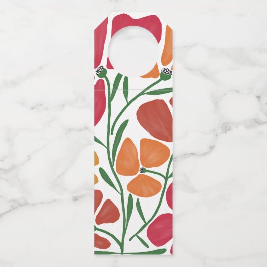 ブライト&カラフルホテルゲスト結婚ズウェルカム ボトルネックタグ (裏面)