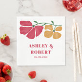 ブライト&カラフル新しいフローラウェディングレセプション スタンダードランチョンナプキン (インサイチュ)